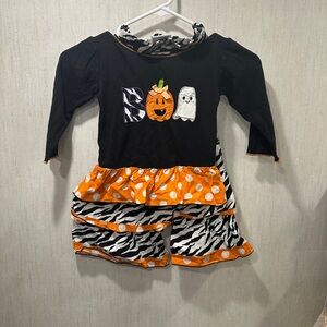 Kids Halloween Boo Costume - Black and Orange